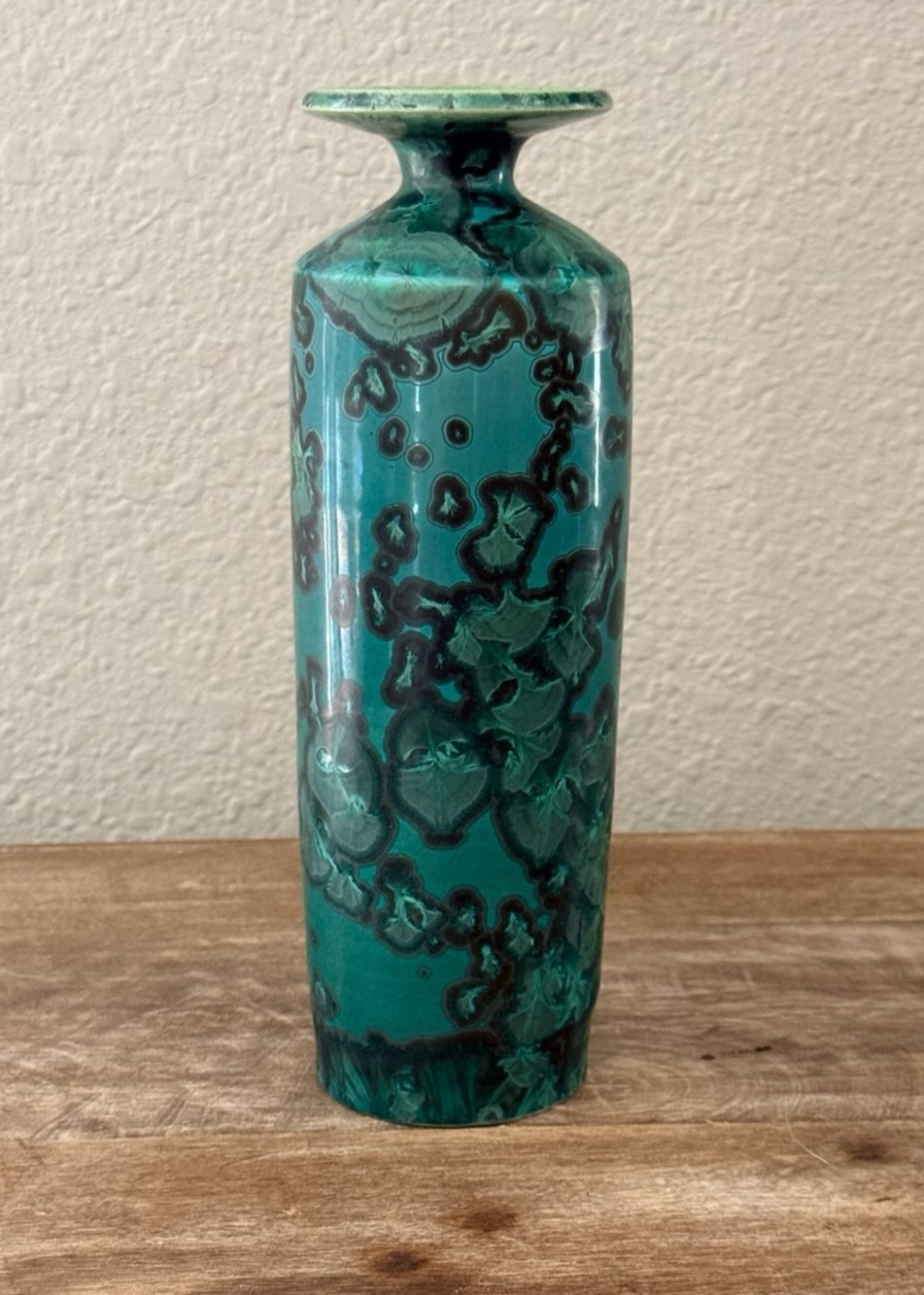 Jim Kempes 1993 Signed Studio Pottery Crystalline Glaze Vase